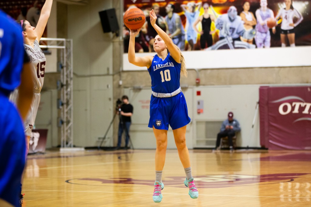 during their semi-final playoff game vs. Lakehead at uOttawa,Ottawa,ON, on Feb. 27, 2019. Photo: Greg Mason